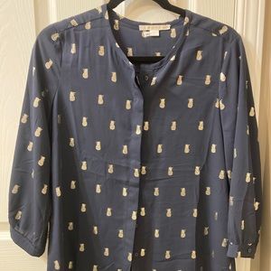 Pineapple blouse - M - worn once.